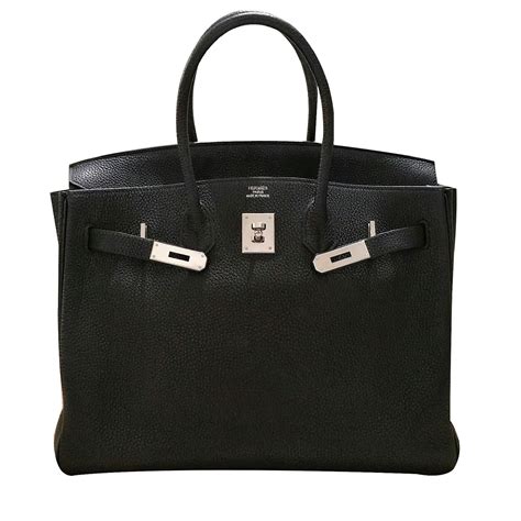 Hermes black leather bags